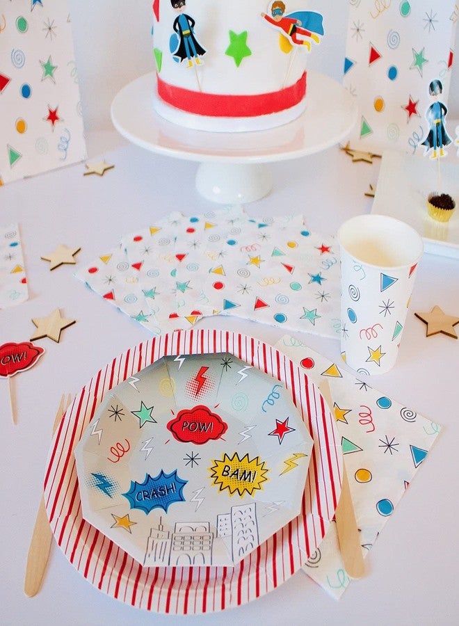 Pooka Superhero Party Plates (Pack of 8) | Superhero Paper Plates | Superhero Party Decorations | Super Heroes Paper Plates | Superhero Birthday - Image 2